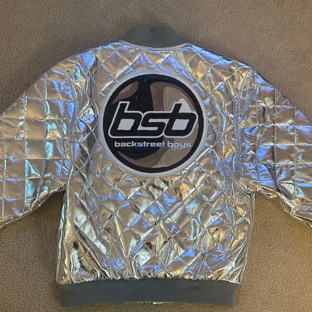 Silver Quilted Backstreet Boys Jacket Exclusively  from The Sphere Show 2/14/26